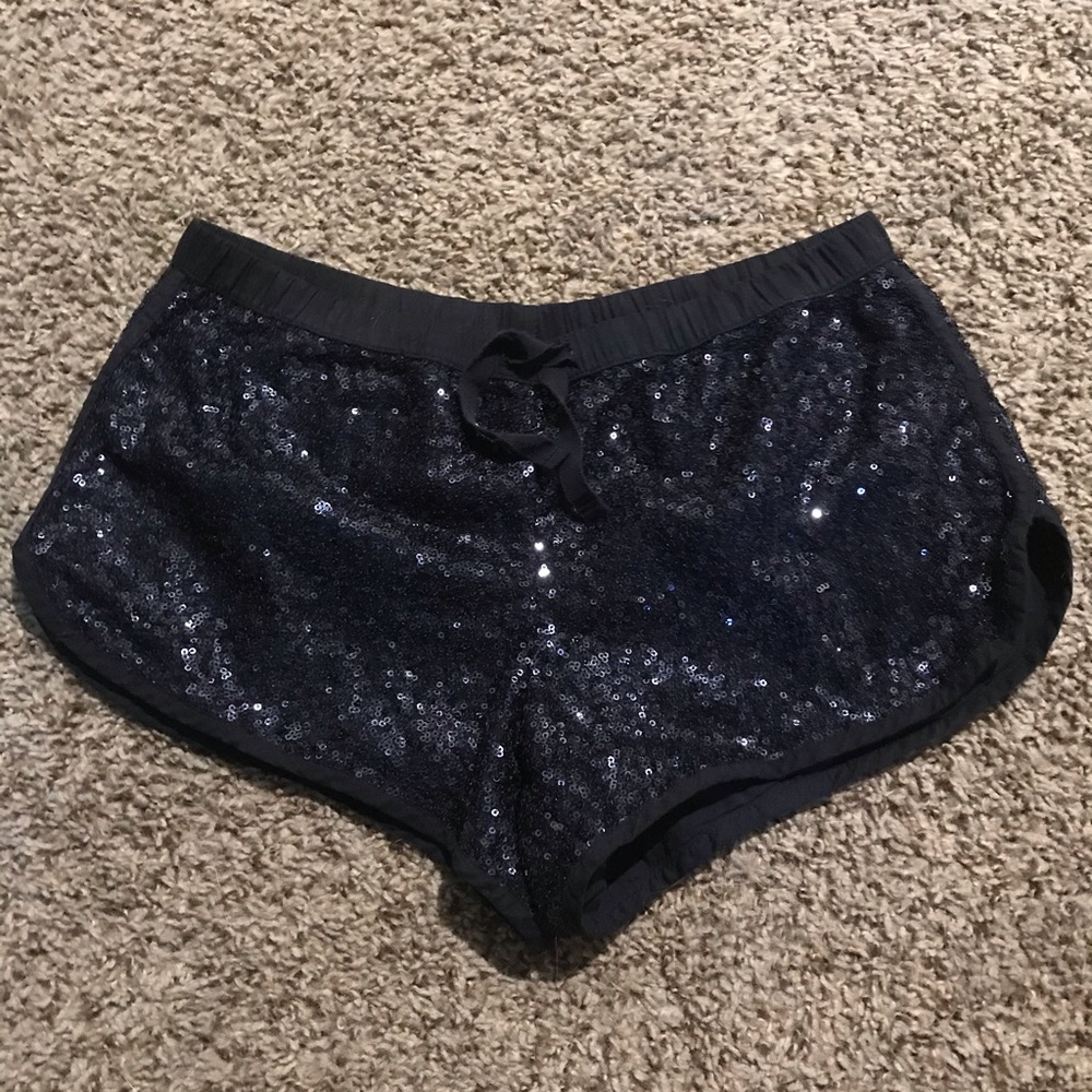 Victoria’s Secret navy blue sparkle lounge shorts